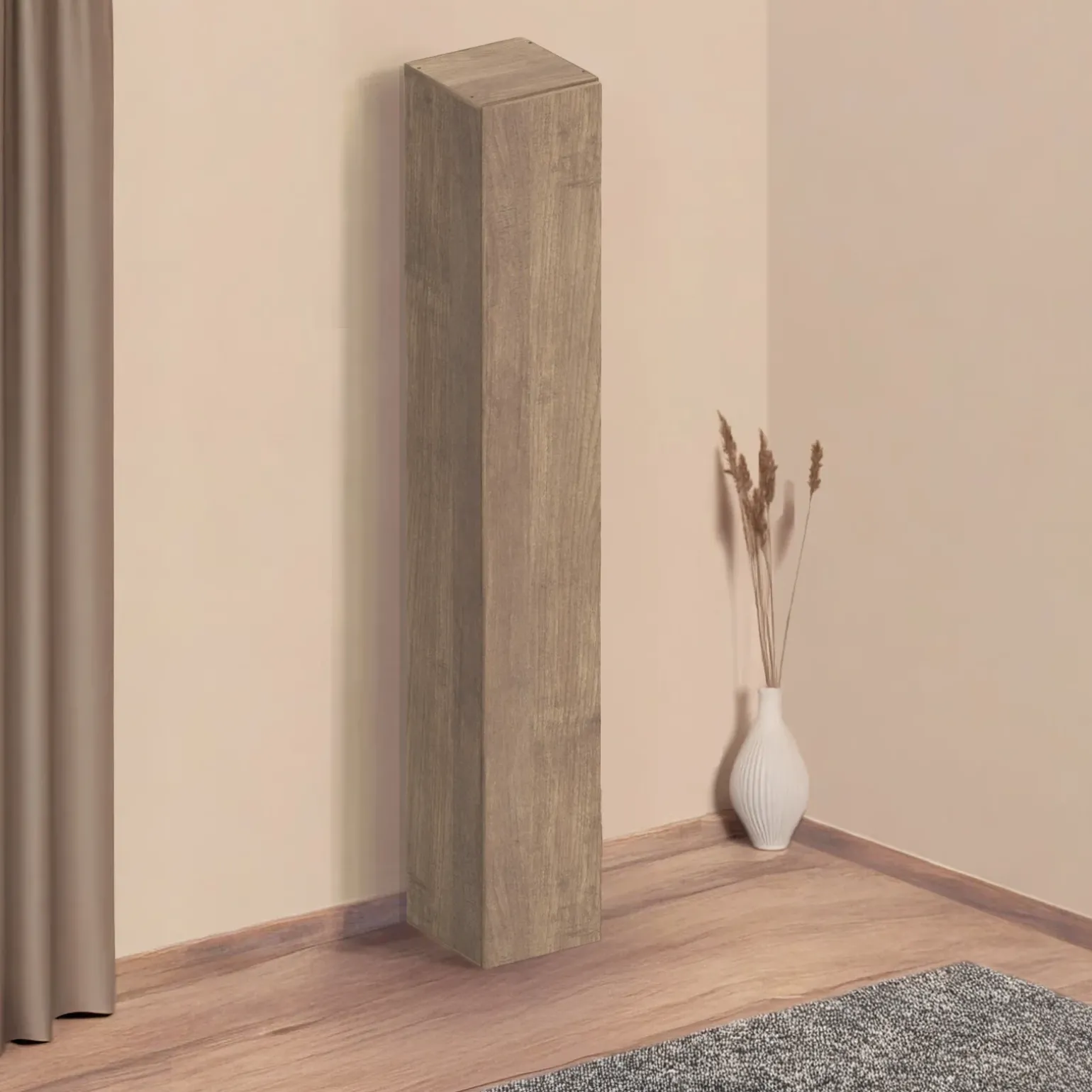 Colonna a terra 28x186h cm 1 anta reversibile multiuso rovere scuro Sunset