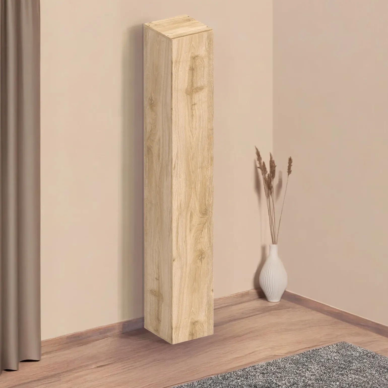Colonna a terra 28x186h cm 1 anta reversibile multiuso rovere chiaro Sunset