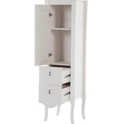 Colonna bagno classica 45x157h cm 2 cassetti bianca Brigit