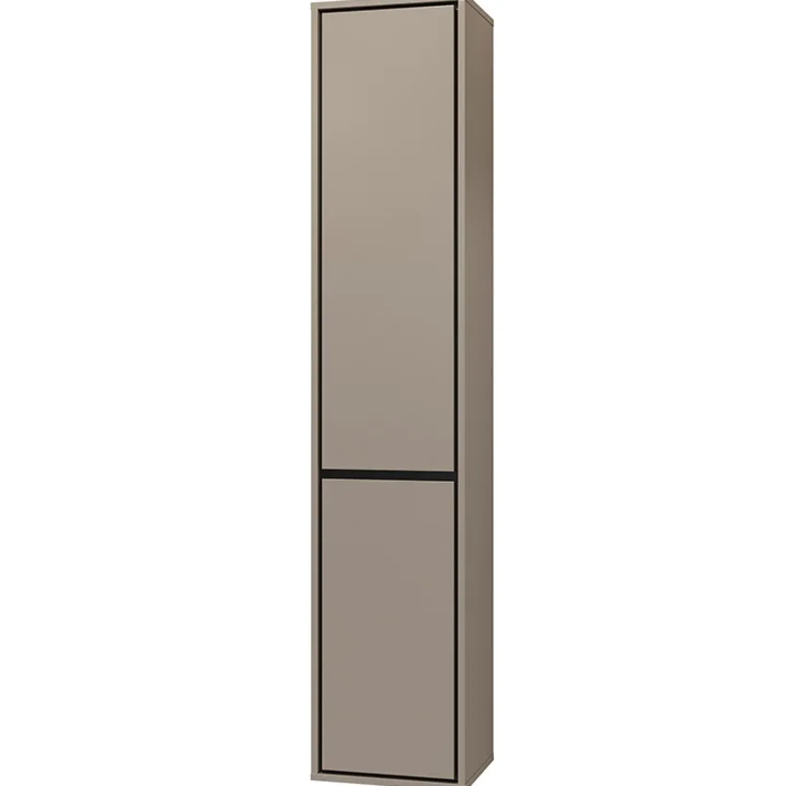Colonna bagno sospesa 35x172h cm 2 ante tortora nero Linda