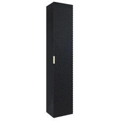 Colonna bagno sospesa 35x186h cm 1 anta nero frontale decorato Konny