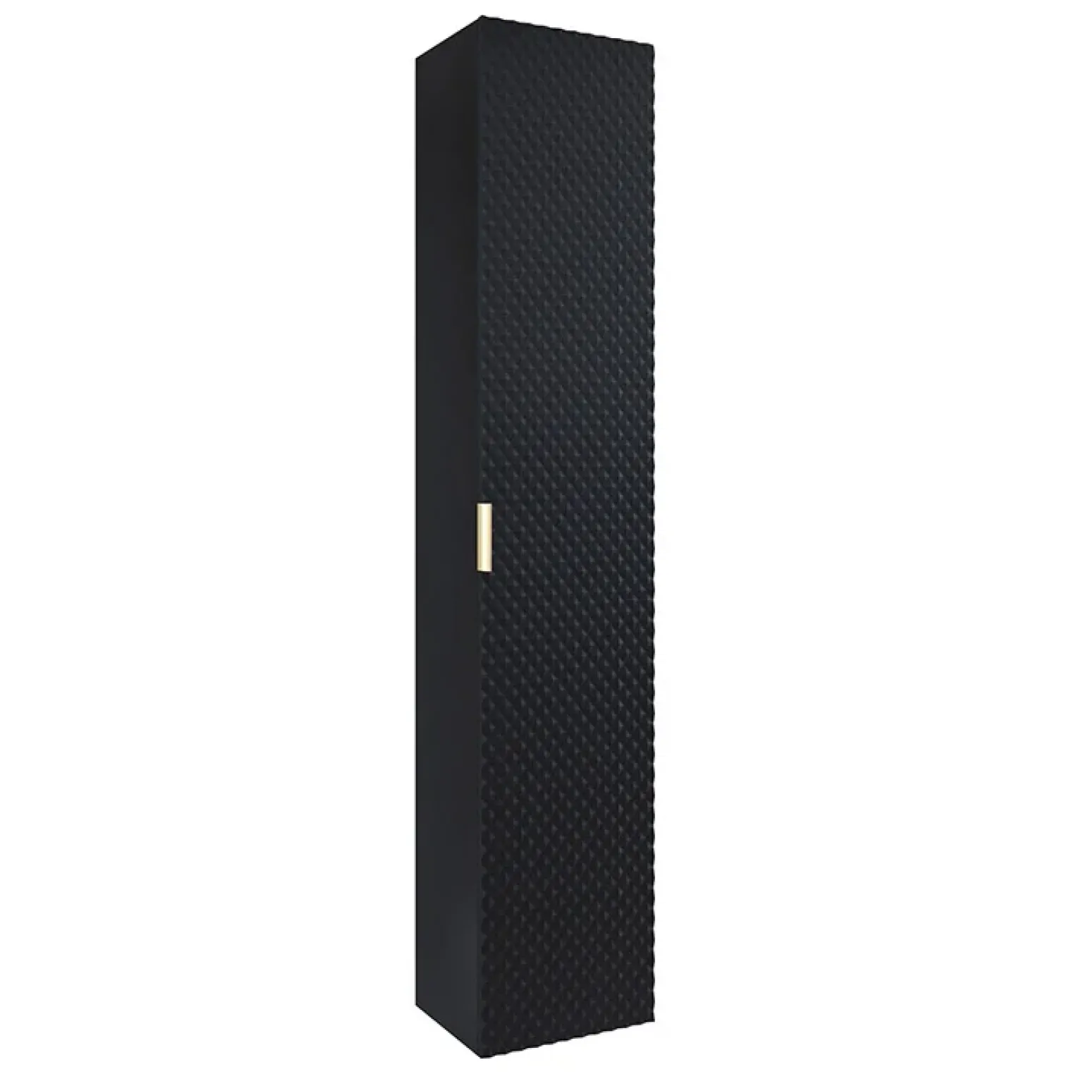 Colonna bagno sospesa 35x186h cm 1 anta nero frontale decorato Konny