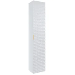 Colonna bagno sospesa 35x186h cm 1 anta bianco frontale decorato Konny