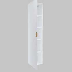 Colonna bagno sospesa 35x186h cm 1 anta bianco frontale decorato Konny