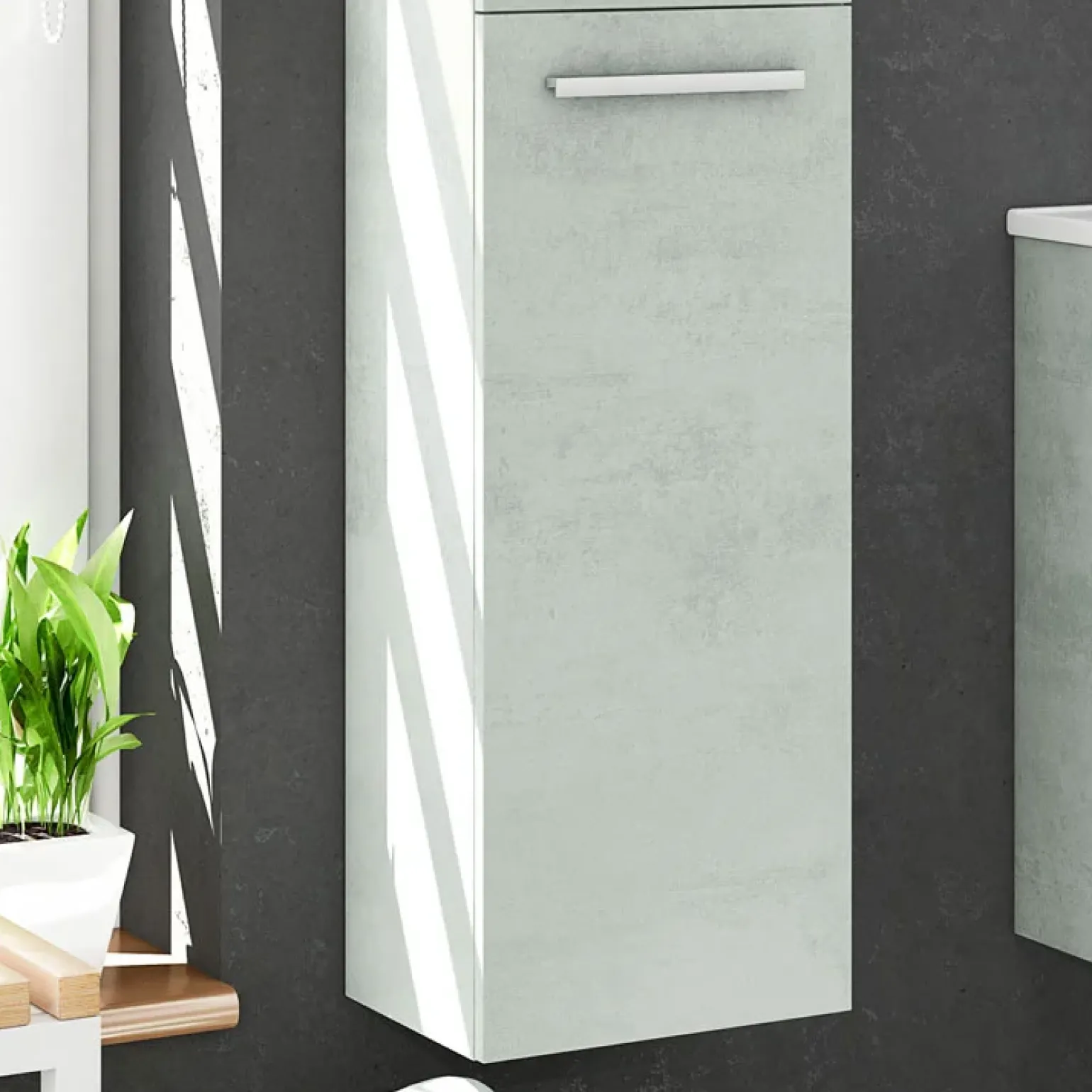 Colonna bagno sospesa 30x150h cm cemento Oscar