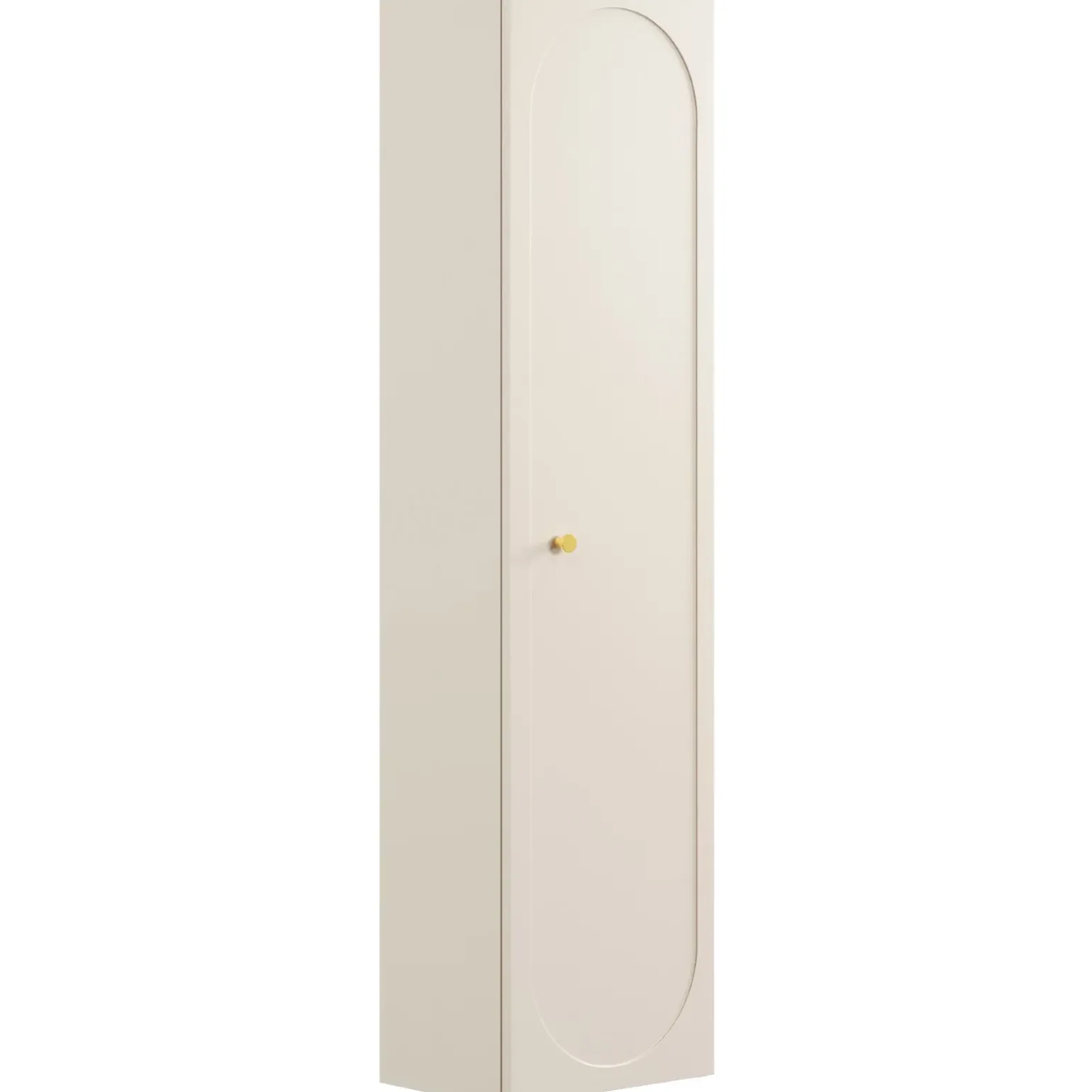 Colonna bagno sospesa 35x140h cm fresato 1 anta beige Sand