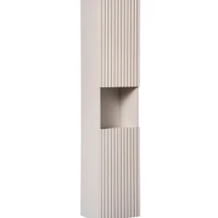 Colonna bagno sospesa 30x140h cm cannettato 2 ante beige Cleany