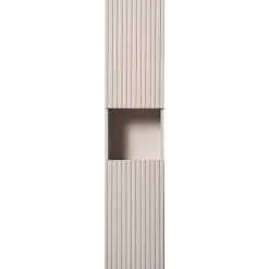 Colonna bagno sospesa 30x140h cm cannettato 2 ante beige Cleany