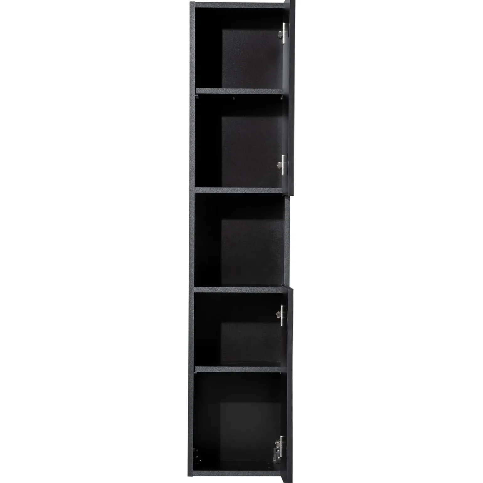 Colonna bagno sospesa 30x140h cm cannettato 2 ante nero Cleany