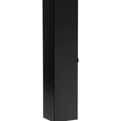 Colonna bagno sospesa 35x160h cm 1 anta 2 cassetti nero Serif