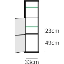 Colonna bagno sospesa 37x150h cm 2 ante 2 vani rovere Jasmund - Crown