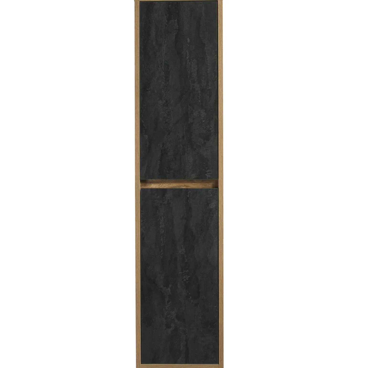 Colonna bagno sospesa 40x170h cm 2 ante rovere antracite Stony