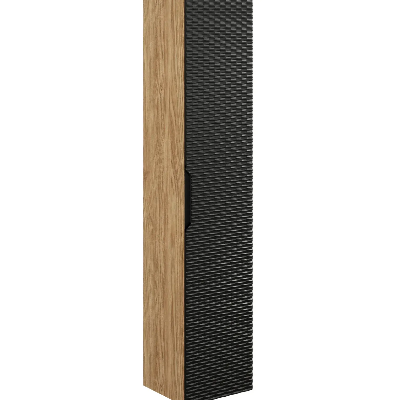 Colonna bagno sospesa 35x170h cm 1 anta nero rovere Swim