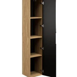 Colonna bagno sospesa 35x170h cm 1 anta nero rovere Swim