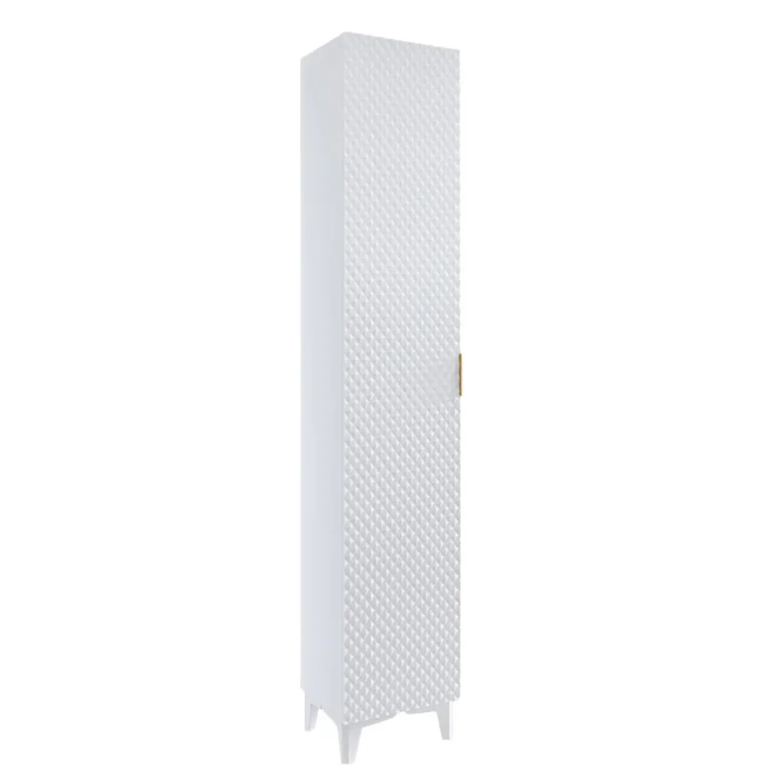 Colonna bagno 35x198h cm 1 anta bianco frontale decorato Konny