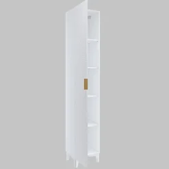 Colonna bagno 35x198h cm 1 anta bianco frontale decorato Konny