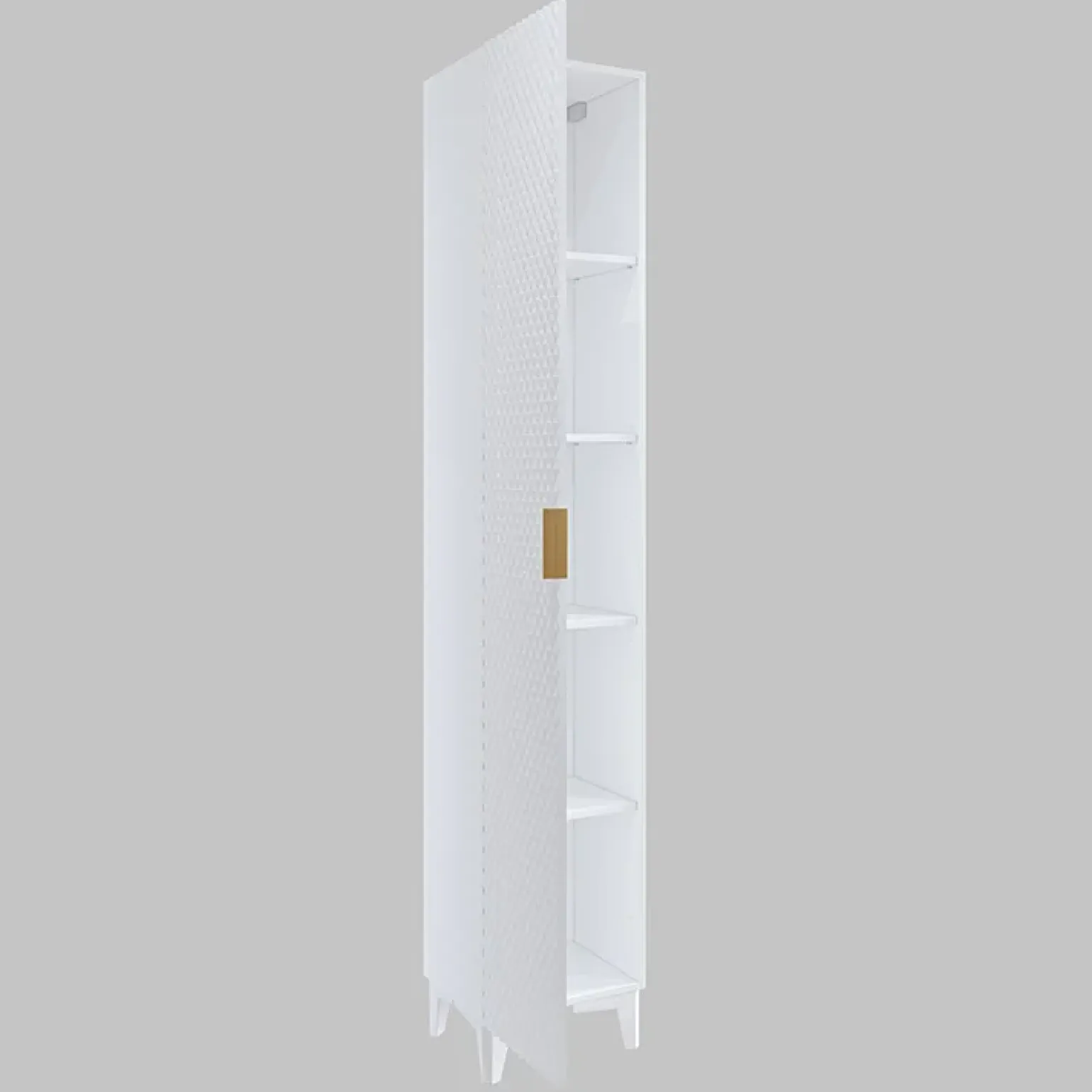Colonna bagno 35x198h cm 1 anta bianco frontale decorato Konny