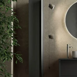Colonna bagno 26x138h cm 1 anta nero frassinato Absolut