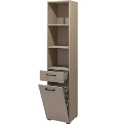 Colonna bagno 40x197h cm 1 anta 1 cassetto beige Wave