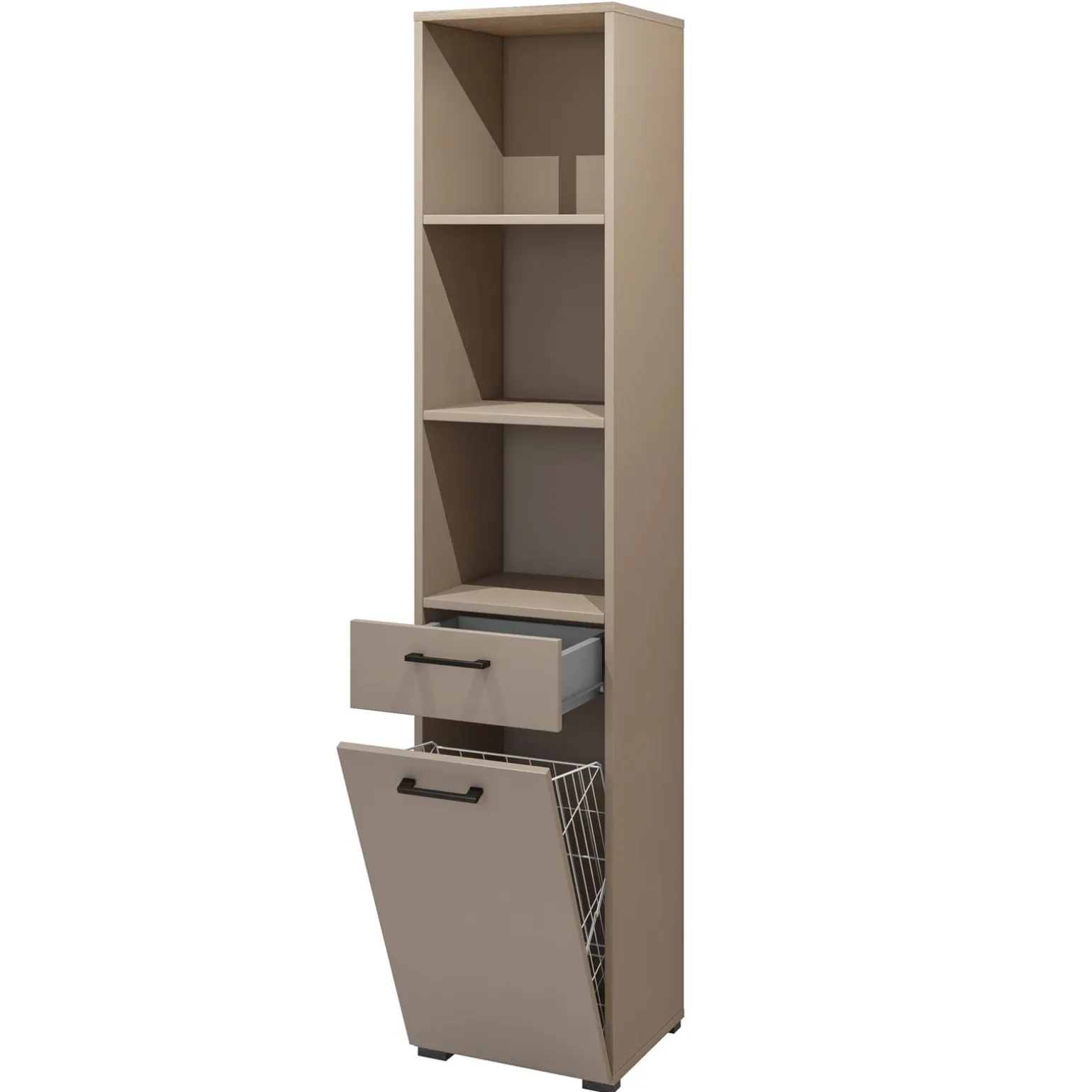 Colonna bagno 40x197h cm 1 anta 1 cassetto beige Wave