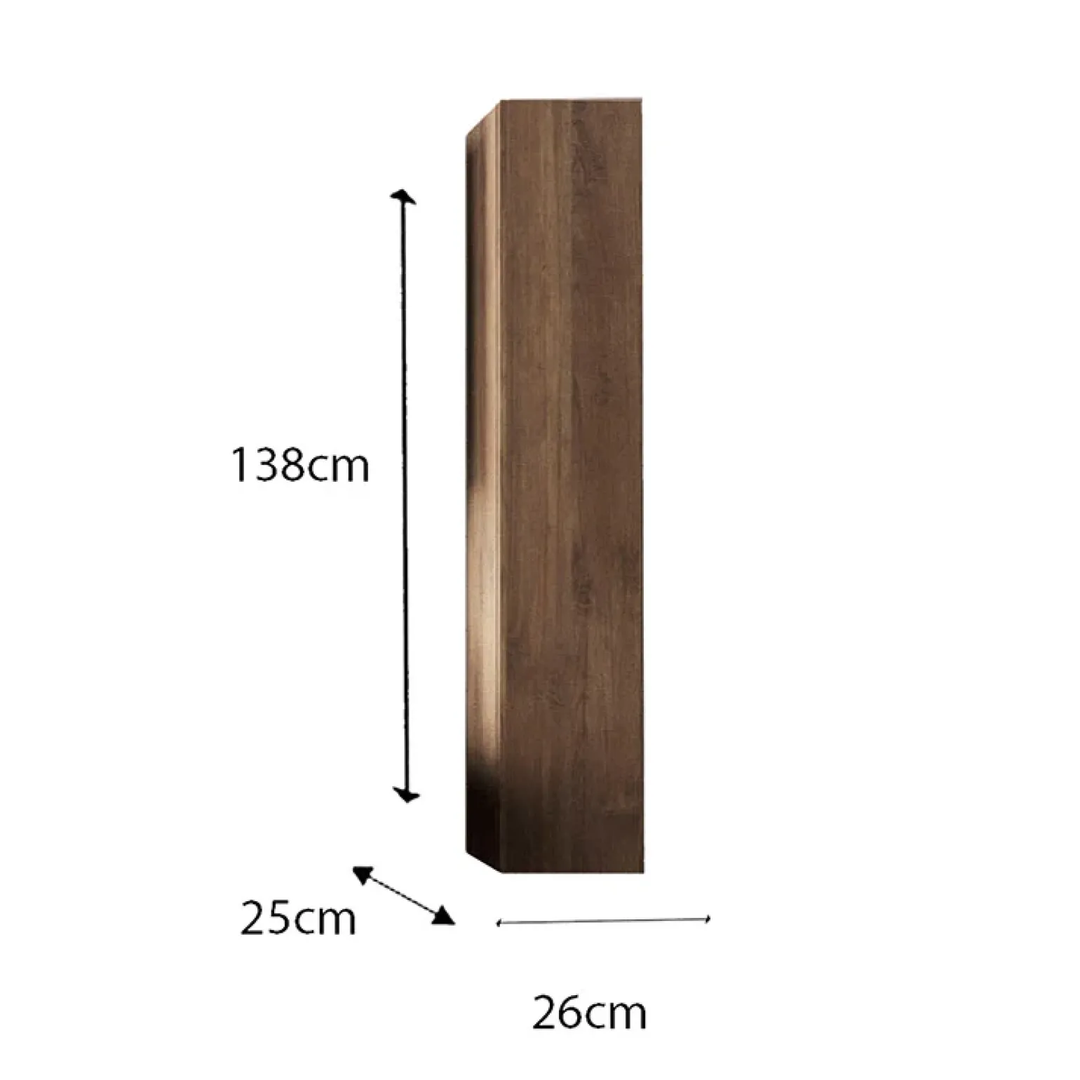 Colonna bagno 25x138h cm 1 anta rovere Alvarez