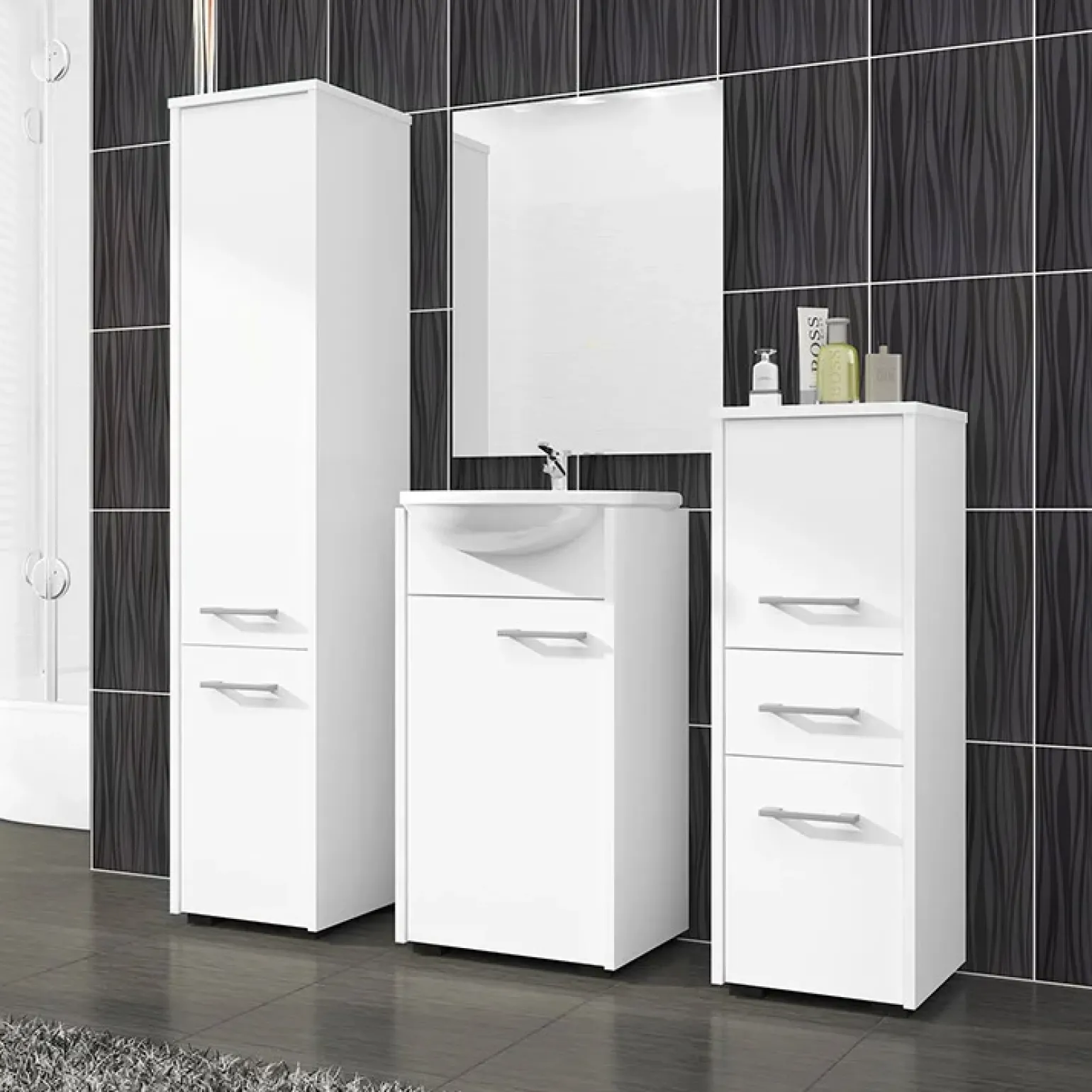 Colonna bagno 30x140h cm 2 ante bianco Woters