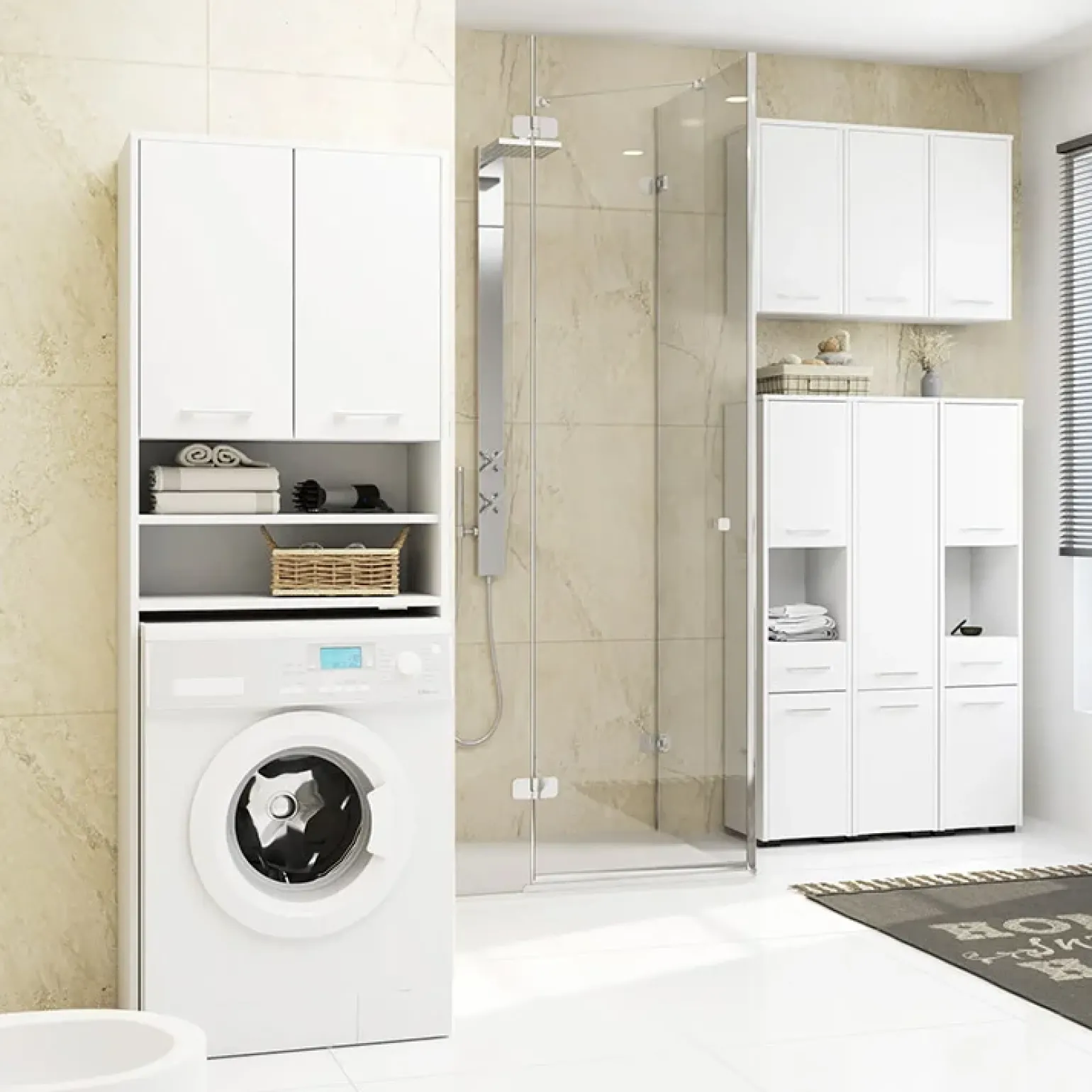Colonna bagno 30x140h cm 2 ante bianco Woters