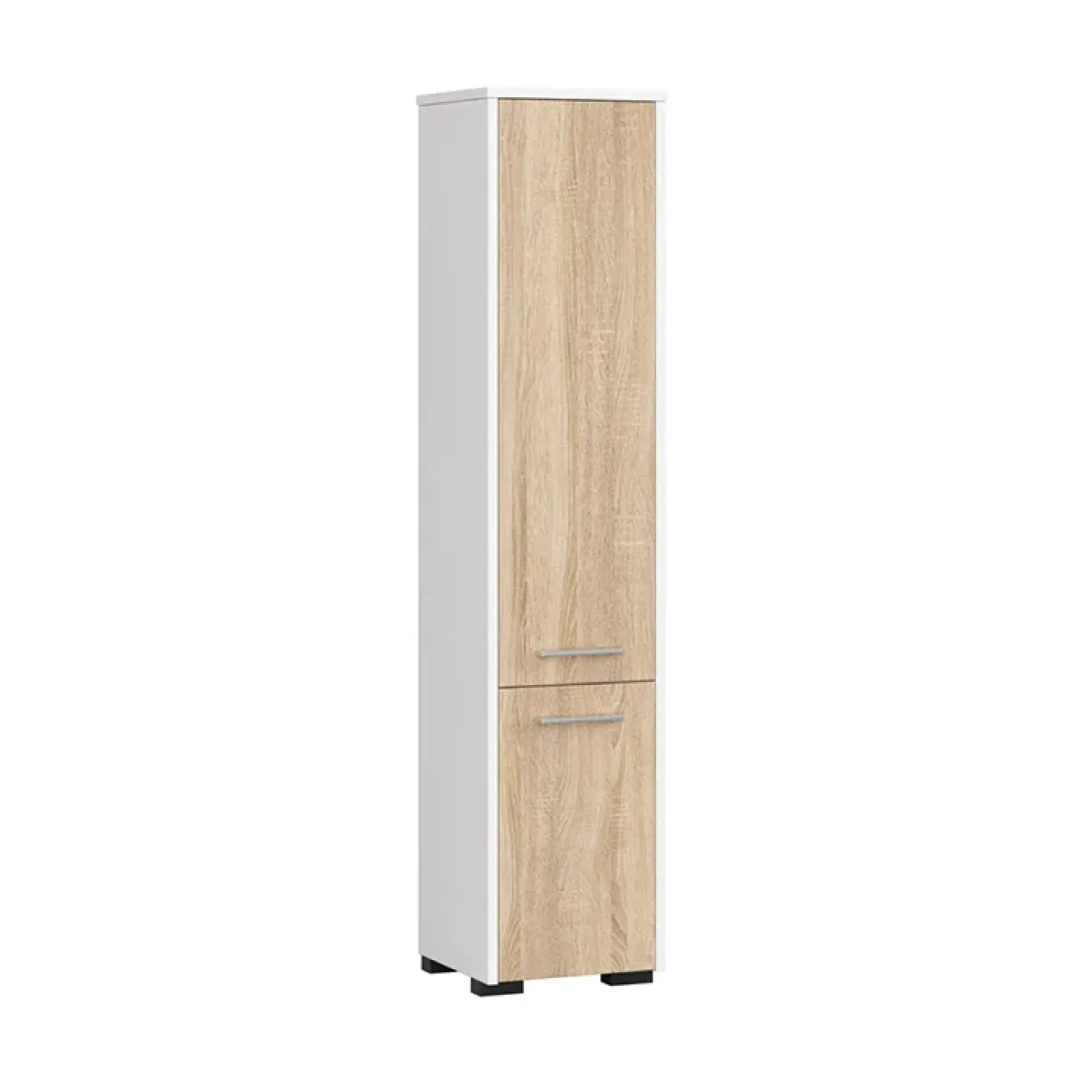 Colonna bagno 30x140h cm 2 ante rovere bianco Woters