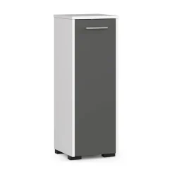 Colonna bagno 30x85h cm bassa 1 anta grigio bianco Woters