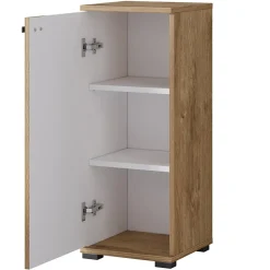 Colonna bagno 35x86h cm bassa 1 anta bianco lucido rovere Crystal