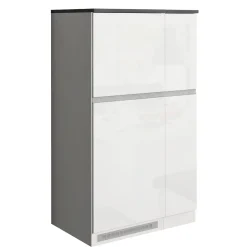 Colonna frigo dispensa cucina 90x165h cm moderna bianco grigio pietra Gourmet