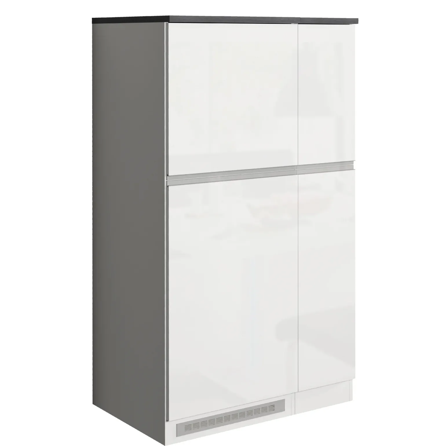 Colonna frigo dispensa cucina 90x165h cm moderna bianco grigio pietra Gourmet