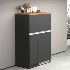 Colonna frigo dispensa cucina 90x165h cm moderna antracite rovere Gourmet