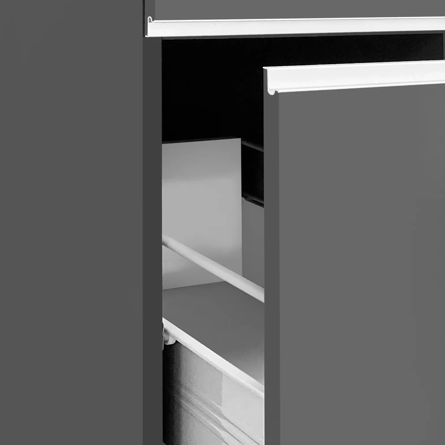 Colonna frigo dispensa cucina 90x165h cm moderna antracite grigio pietra Gourmet