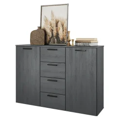 Comò 132x93h cm 2 ante 4 cassetti ossido Cortina Gihome®