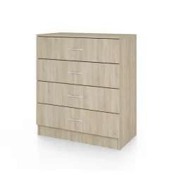 Comò 80x91h cm 4 cassetti moderno rovere Cavour Gihome®