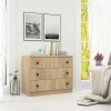 Comò 70x57h cm 3 cassetti moderno rovere Estelle