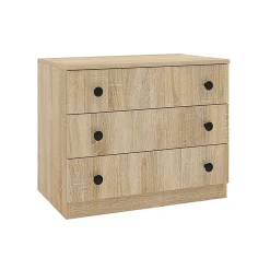 Comò 70x57h cm 3 cassetti moderno rovere Estelle