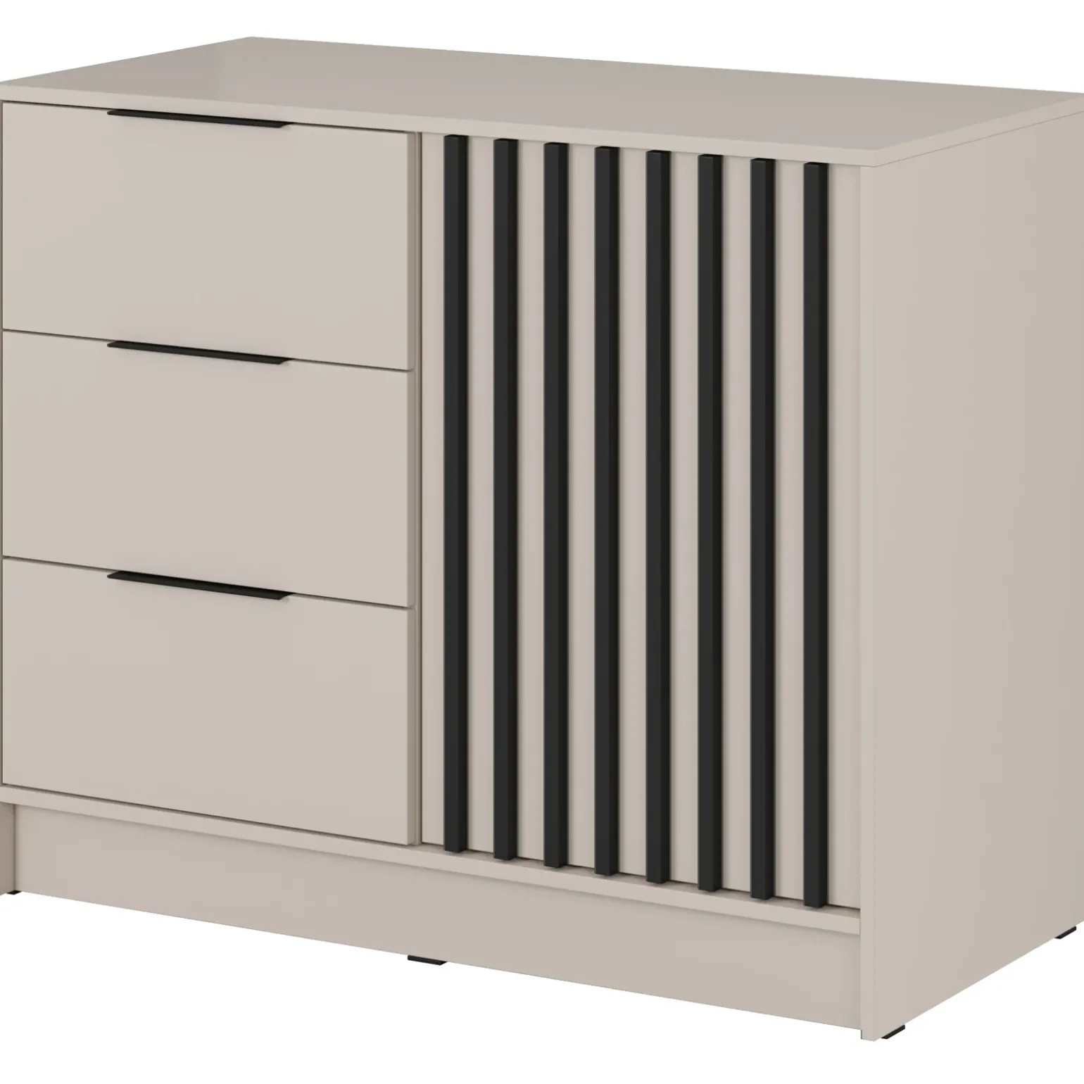 Comò 105x86h cm con cassetti moderno beige cashmere Miller