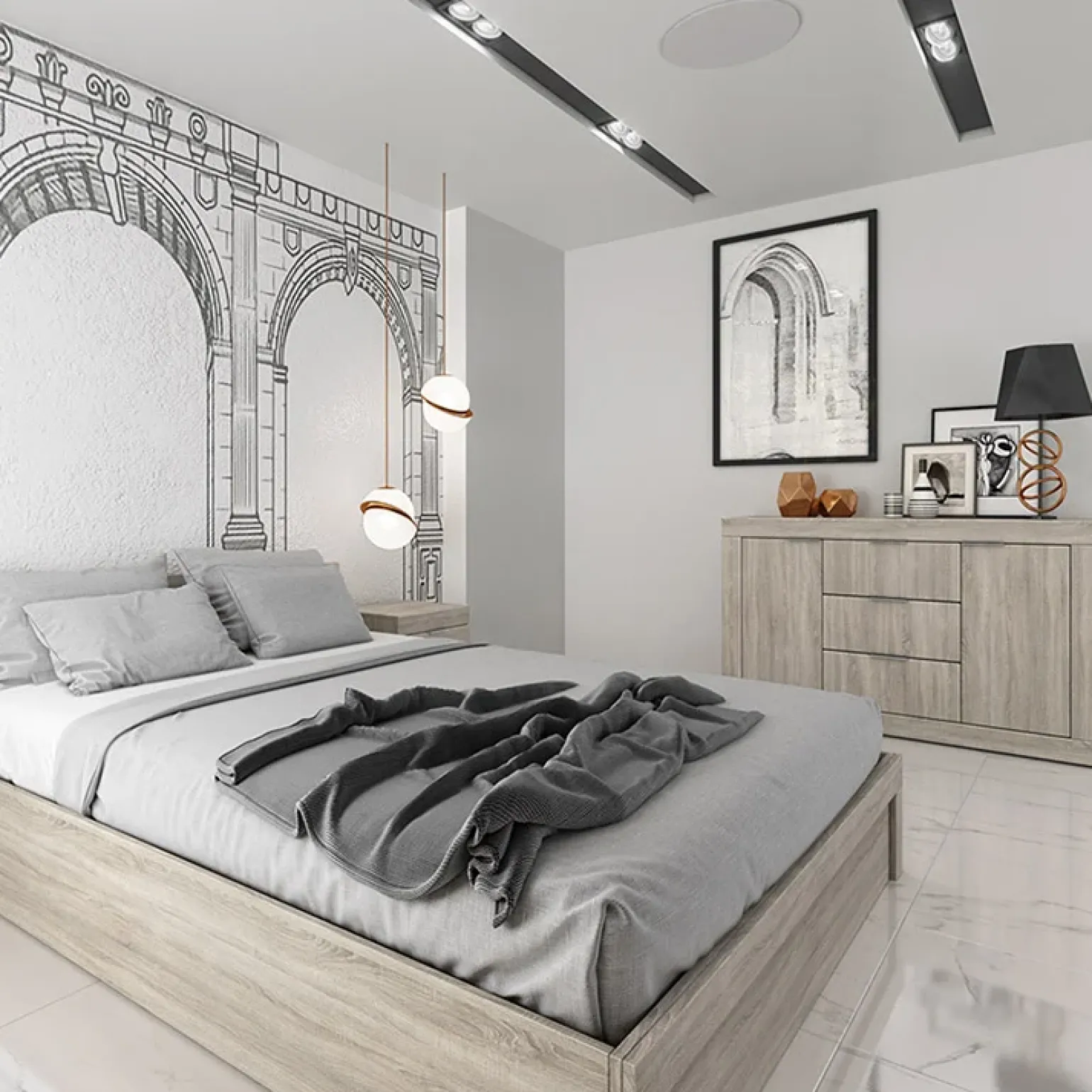 Comò 120x80h cm moderno rovere sonoma Vincenzo
