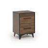 Comodino 48x68h cm 2 cassetti noce Line