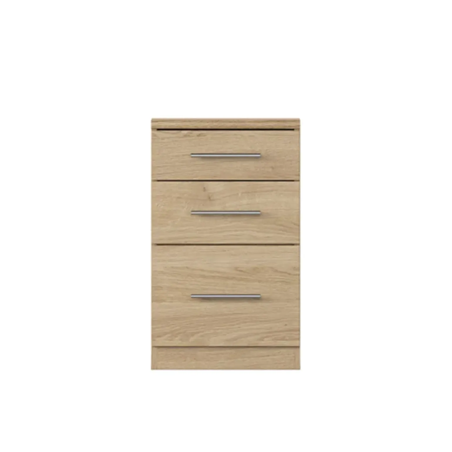 Comodino 37x63h cm 3 cassetti design rovere Dogliani