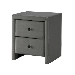Comodino 48x54h cm 2 cassetti moderno grigio Elettra