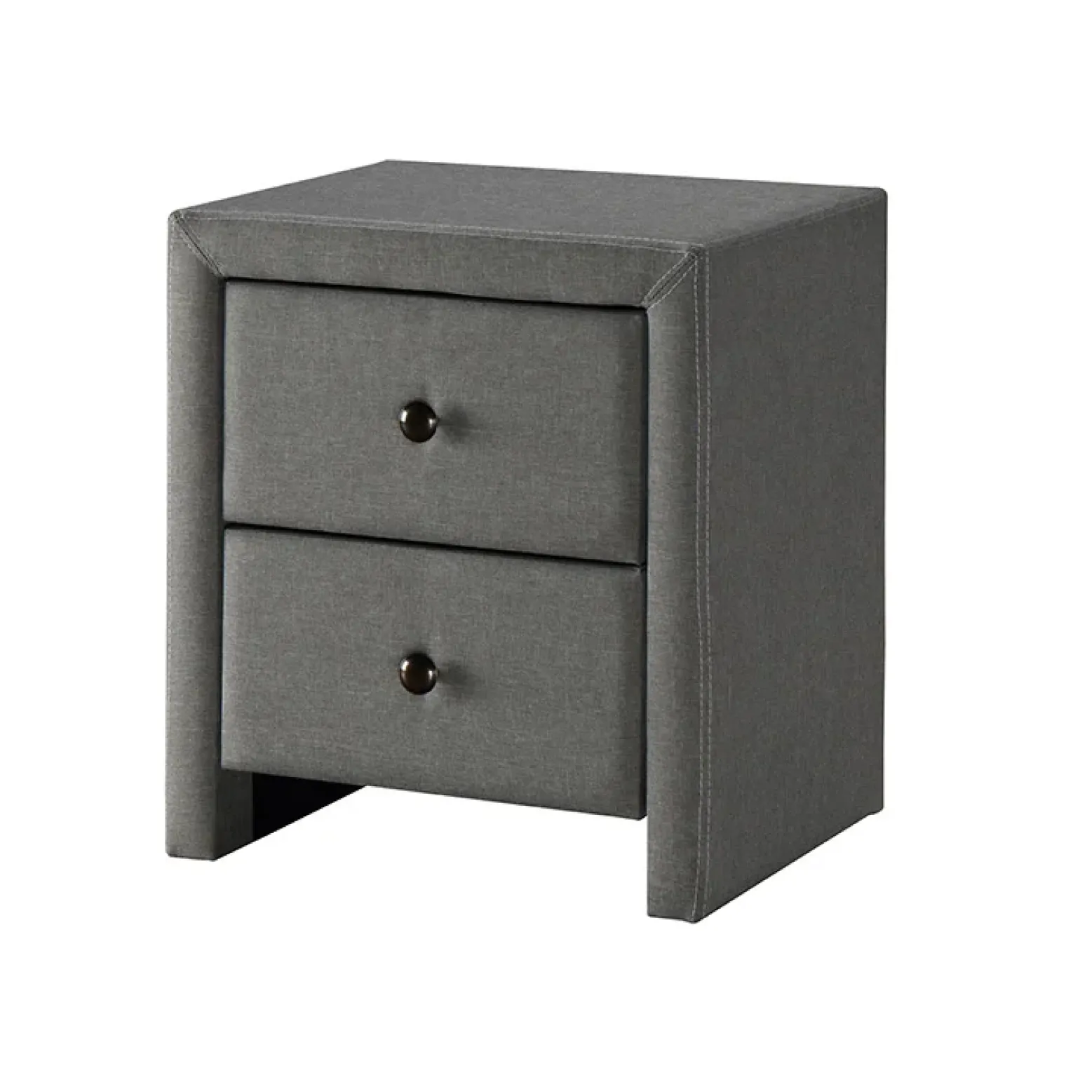 Comodino 48x54h cm 2 cassetti moderno grigio Elettra