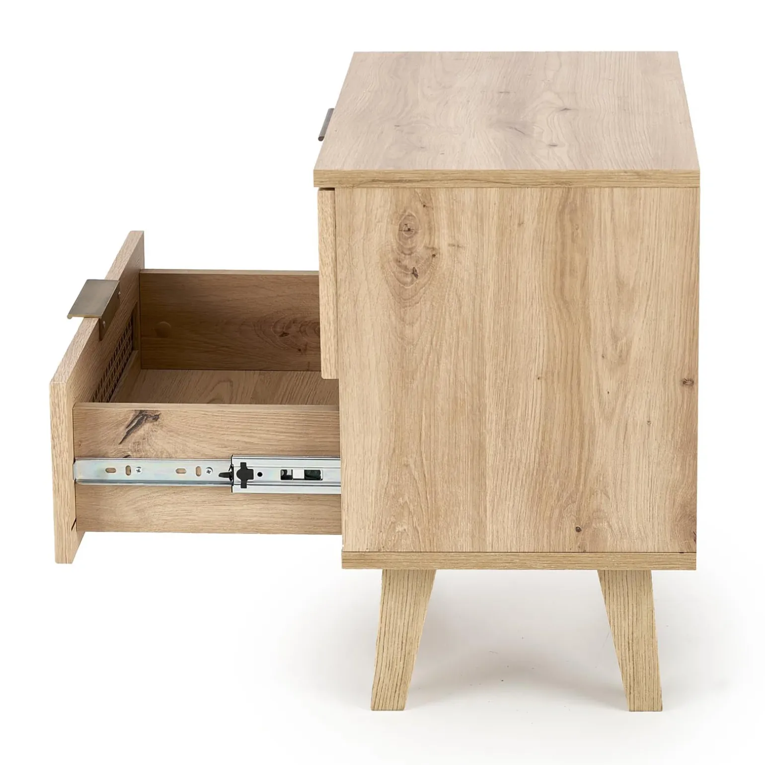 Comodino 50x52h cm 2 cassetti moderno rovere Sombra