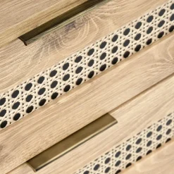 Comodino 50x52h cm 2 cassetti moderno rovere Sombra