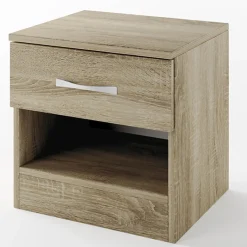 Comodino 40x41h cm 1 cassetto rovere sonoma Selvaggia Gihome®