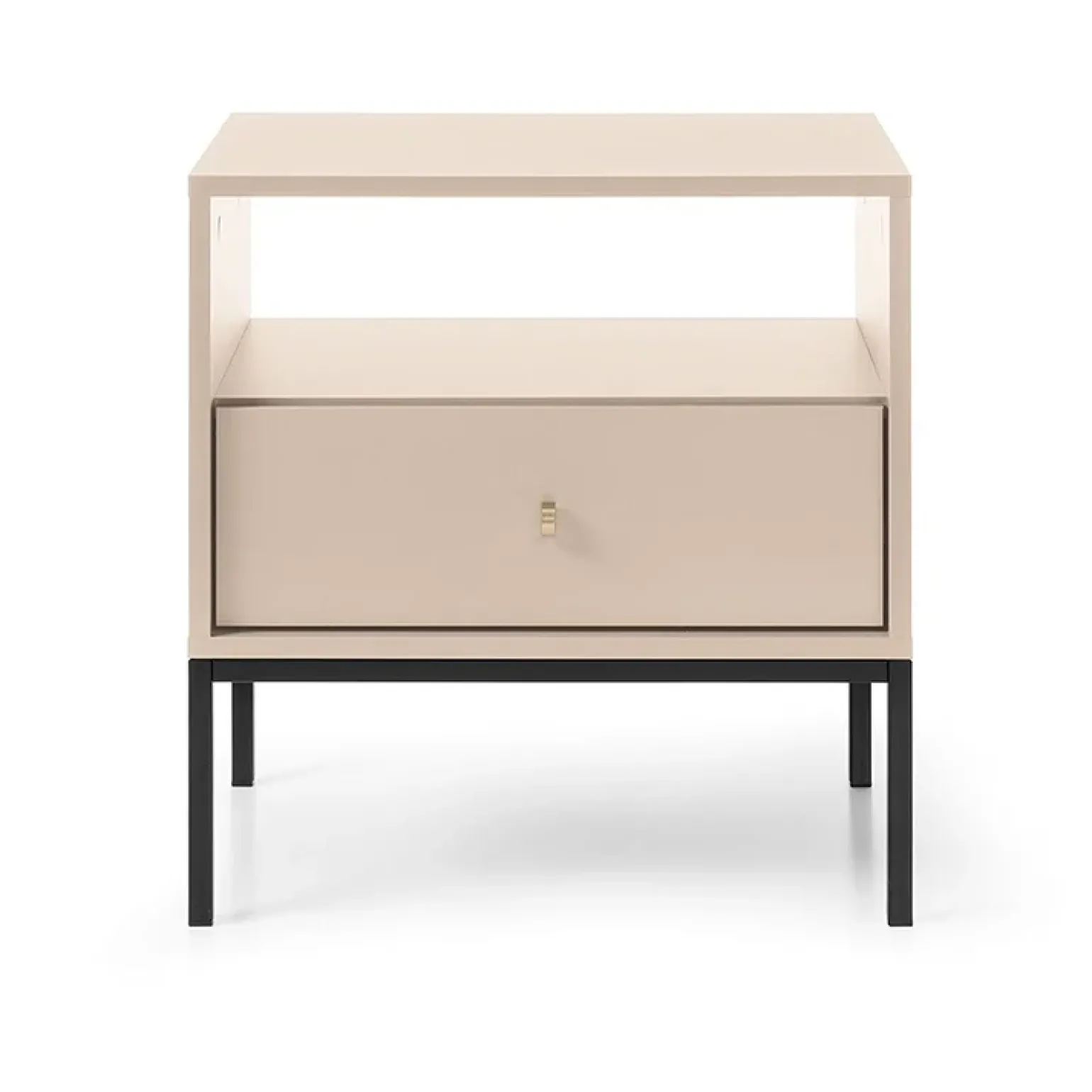 Comodino 54x56h cm 1 cassetto moderno beige Glory