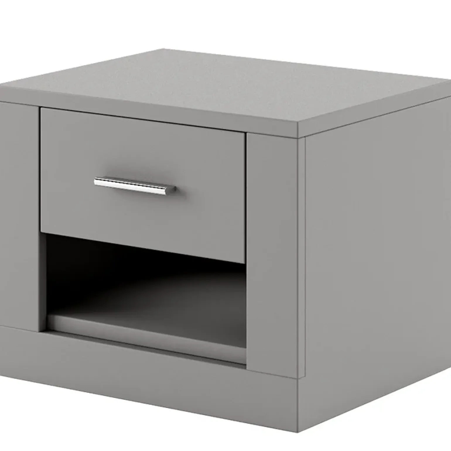 Comodino 50x40h cm 1 cassetto grigio grafite Ombra