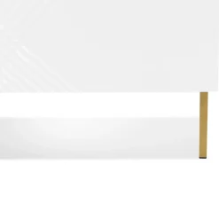 Comodino 50x46h cm design moderno bianco lucido Marisa